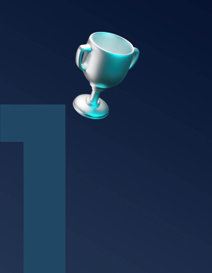 Trophy with number 1 representing championship potential