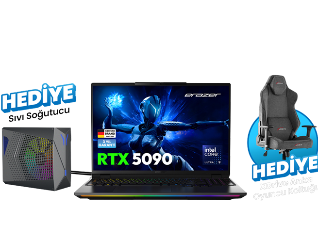 ERAZER Beast 16 X1 MD62732 Intel Ultra 9 275HX 32GB RAM 2TB SSD RTX5090
                            16 300Hz QHD+ W11H Oyuncu Laptop